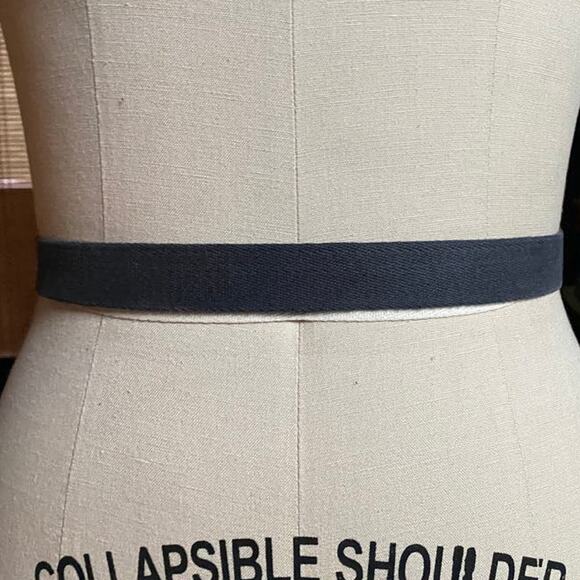 Leather Canvas Belt Blue - Picture 4 of 5